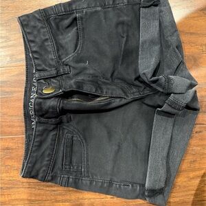American Eagle Outfitters Women's Dark black Jean Shorts- super super stretch